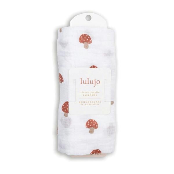 Lulujo - Muslin Swaddle - Mushroom