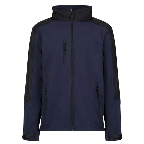 Regatta Reid Mens Softshell Wind Resistant Water Repellent Jacket - Navy Blue - 