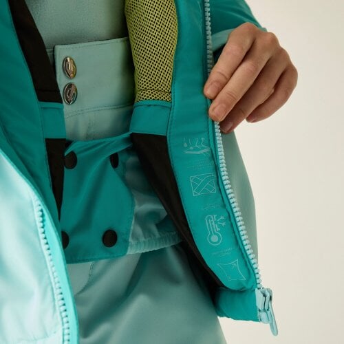 Dare 2B Kids Piste Two Tone Ski Jacket - Turquoise