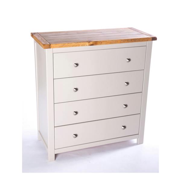 Cabinet Bits Argenta 4 Drawer Chest of Drawers Chrome Knob