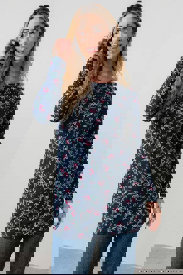 Lily & Me High Tea Organic Cotton Jersey Tunic Navy