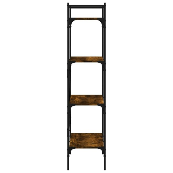 Berkfield Bookcase 4-Tier Smoked Oak 56x31.5x138.5 cm Engineered Wood