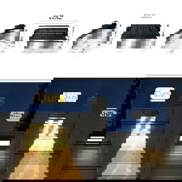 Leaper Outdoor Solar Waterproof Stainless Steel Wall Light