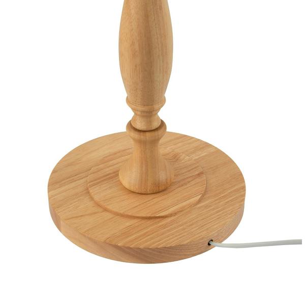 Traditional Oak Wood Floor Lamp Base with Sleek Triple Segment Design Image 5