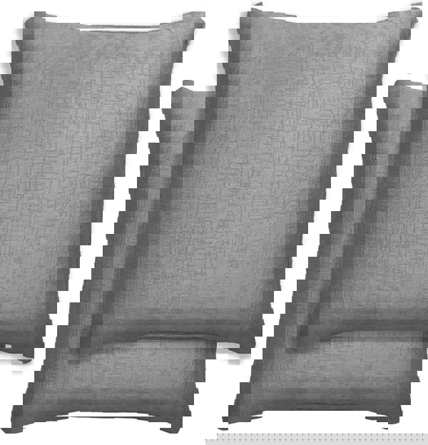 Enhanced Living Pair of Vogue Textured Double Sided Zip Opening Piped Edge Cushion Covers - 43x43cm - Cases Only