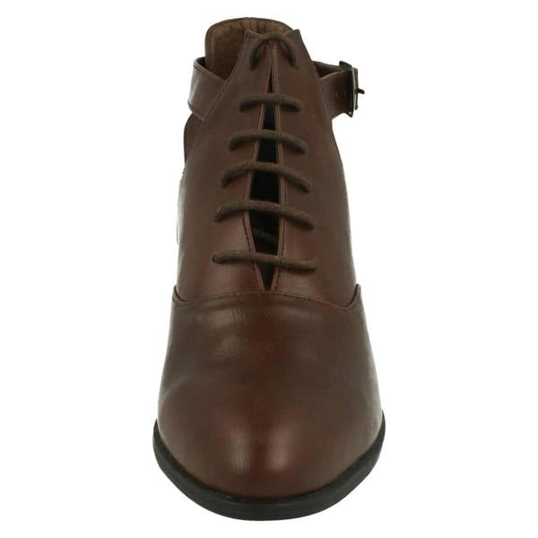 Spot On Ladies Spot On Cut Out Ankle Boots