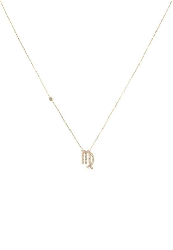 Zodiac Star Sign Pendant Necklace Rose Gold Virgo - LATELITA Necklaces