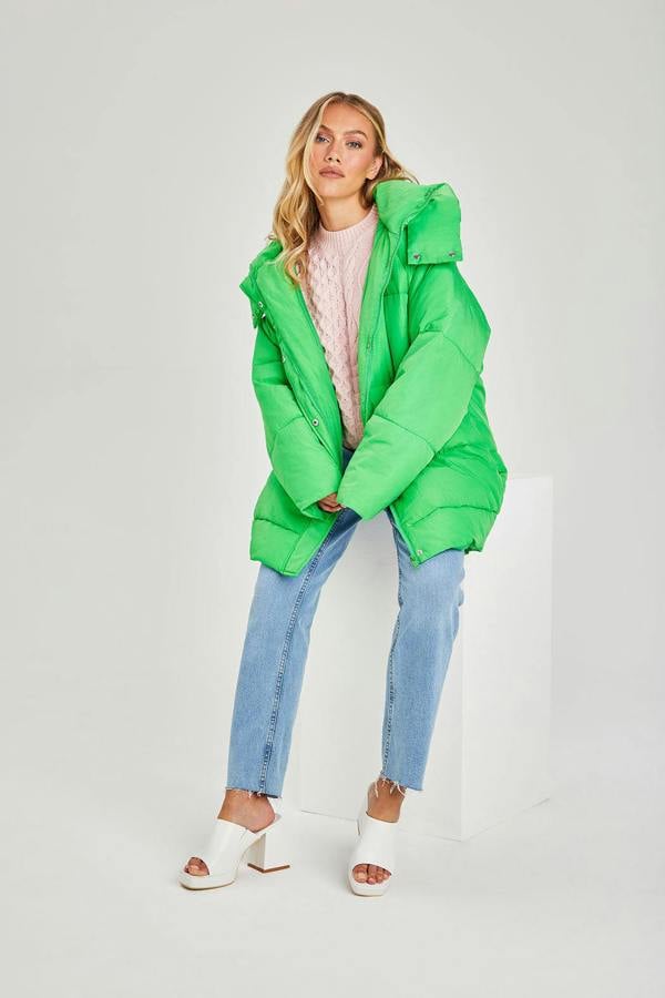 Urban Bliss Bright Green Puffer Jacket
