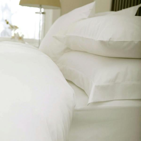 Charlotte Thomas Sestina 100% Cotton Luxury Percale Ivory Fitted Sheet - 4ft Bed - 122 x 190cm