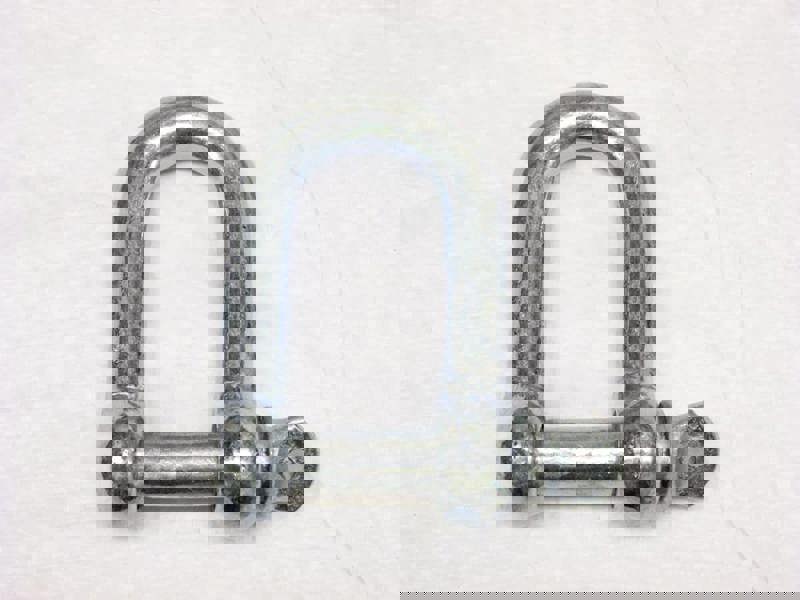 x50 8MM Galvanised Commercial Dee Shackles - Chain Connector Caravan Tether