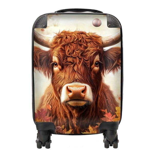 Warren Reed Autumn Highland Cow Suitcase