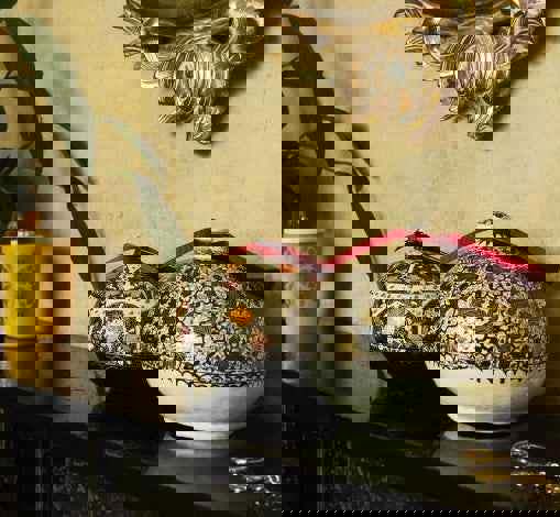 Handmade Bonbonnière Filled with Palm Oil Free Dark Chocolate Coated Coffee Beans, 130g