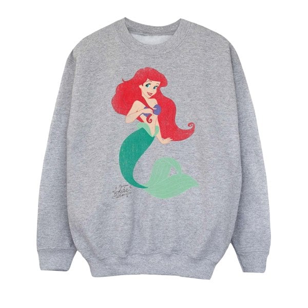 Disney Princess Girls Classic Ariel Sweatshirt - Sports Grey