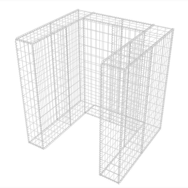 Berkfield Gabion Single Wheelie Bin Surround Steel 110x100x120 cm