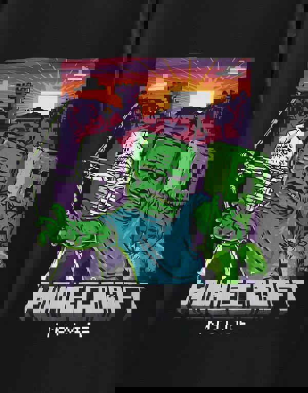 Minecraft Mens Black Zombie Short Sleeved T-Shirt