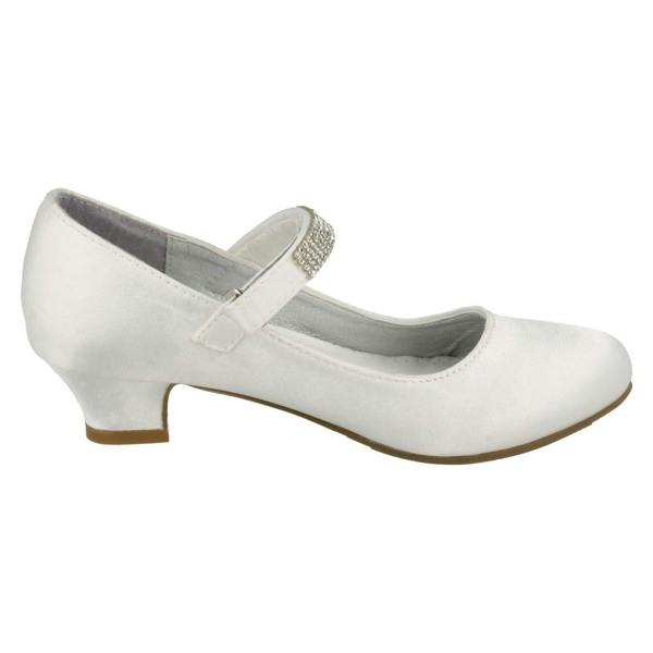 Spot On Girls Spot On Mid Heel Diamante Strap Shoes