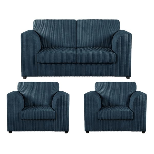 Furnishings For Less Luxor Jumbo Cord 2 Seater and 2 x Armchairs - Full Back