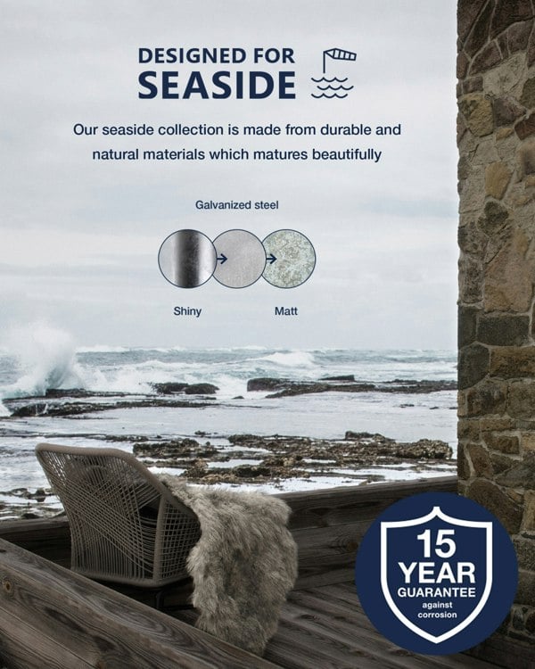 Nordlux Vejers Down | Wall light | Galvanized