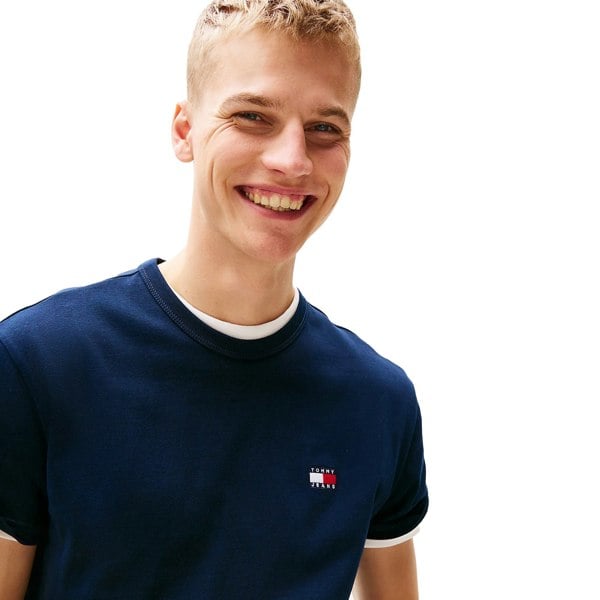 Tommy Hilfiger Tommy Jeans Reg Logo Badge T-Shirt Dark Night Navy