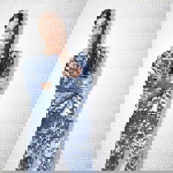 Wellworth Blue Tie Dye Sweatshirt Womens Comfy Casual Pullover Soft Jumper