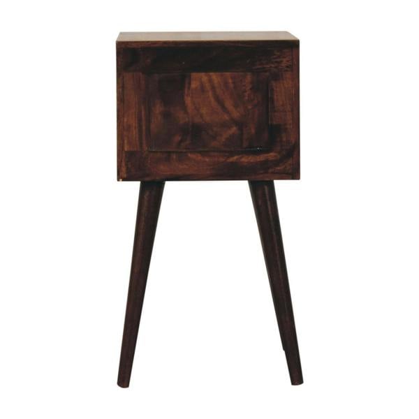 Artisan Furniture Solid Wood Mini 2 Drawer California Walnut Bedside