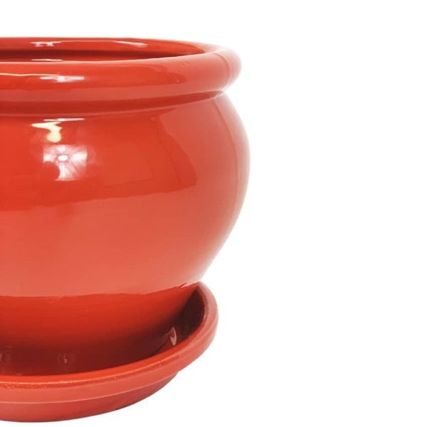 Verano-Ceramics-Dipped-Red-DR25BP-Bola-Pot-25x21cm&Drainage-Plate-image4
