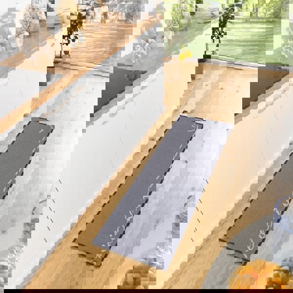 Washable Kitchen Runner – Grey Colour 50x150 cm