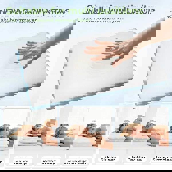 Lavio Luxury Pillow Firm Side Support Memory Foam with Soft Side Foam Reversible