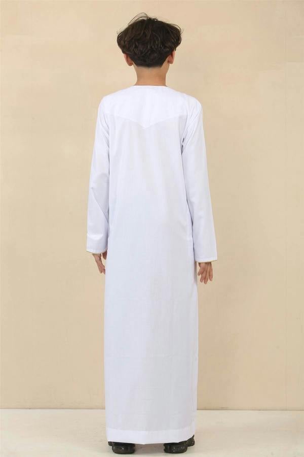 Infinity Leather Kid's Boys Omani Eid Thobe  Saudi Emirati Jubba Robe