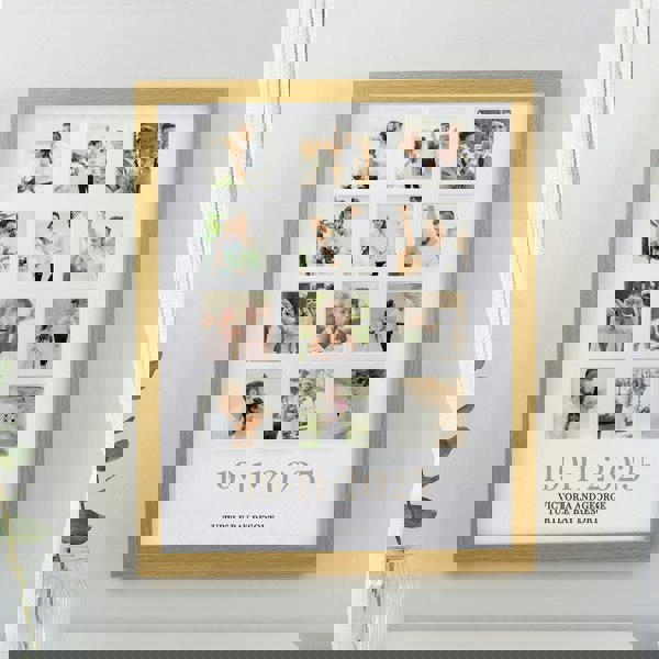 Personalised Memento Company Personalised Special Date Oak Multi Photo Frame