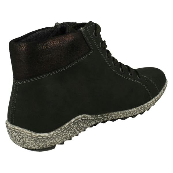 Rieker Ladies Rieker Casual Rieker-Tex Ankle Boots with Lace and Zip Fastening L7502