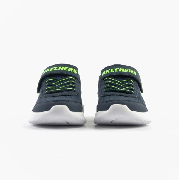 Skechers BOUNDER - TREKZIC Boys Trainers Navy/Lime