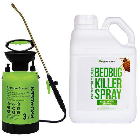 ProKleen 3L pump sprayer with 5L Xterminate Bed Bug Killer