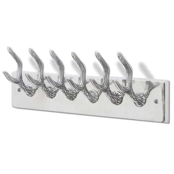 Berkfield Aluminium Wardrobe Hook Coat Rack Hat/Tie Hanger Silver