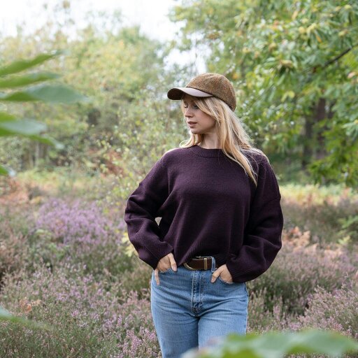 Heather Hats & Accessories Harris Tweed Baseball Trucker Cap, Cotton Lining, Outdoor Wear, Rust