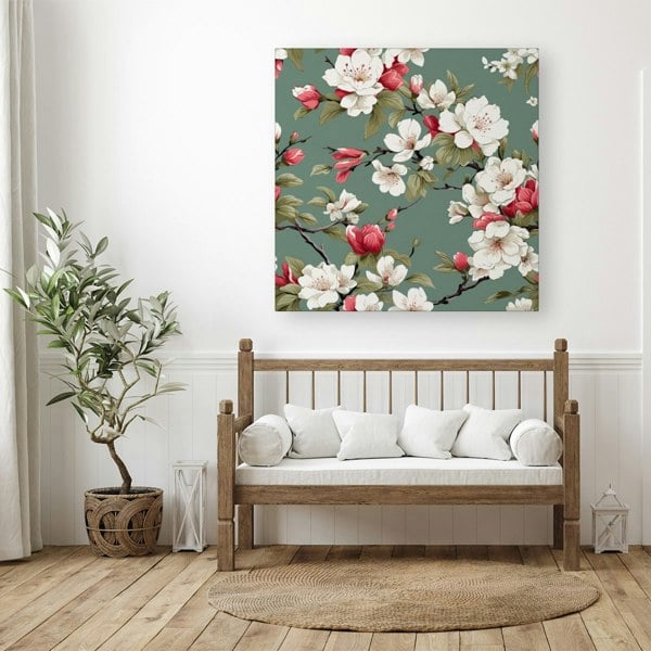 Warren Reed Pink And White Blossom Canvas