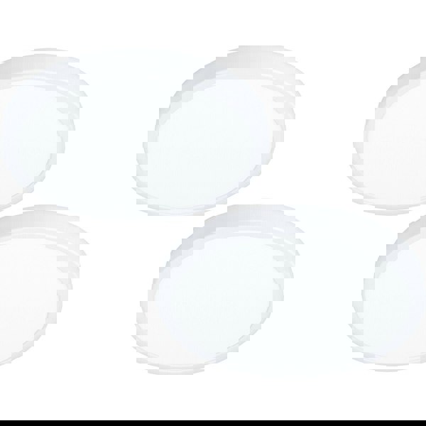 2 PACK Wall Flush Ceiling Light Colour White Shade White Plastic LED 20W Incl Loops
