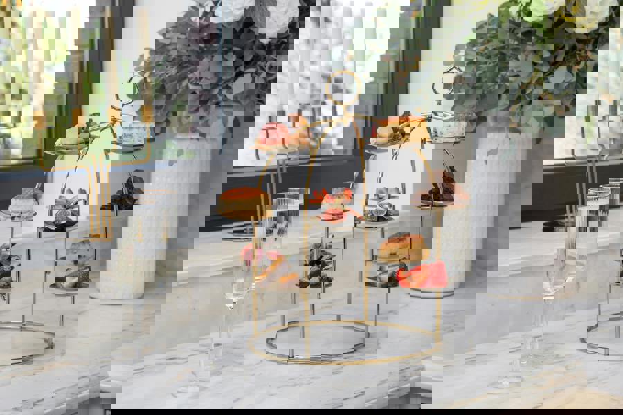 Artesà Brass Canape Serving Tree, 37.4 x 40cm