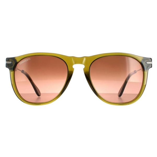 Serengeti Sunglasses Amboy SS530004 Gunmetal Olive Polarized Drivers Gradient