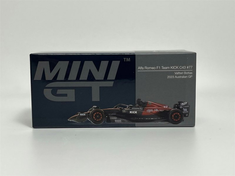 Mini GT Alfa Romeo F1 Team Kick C43 #77 2023 Australian GP Valtteri Bottas 1:64 Mini GT MGT00729L