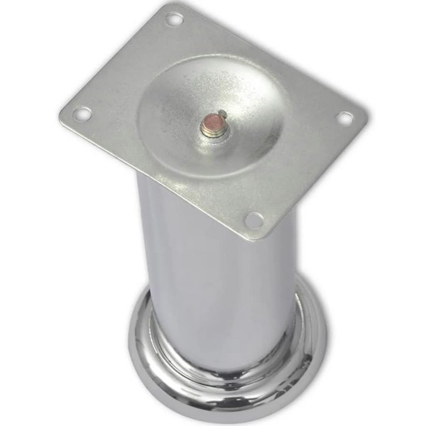 Berkfield 4 Round Sofa Legs Chrome 180 mm