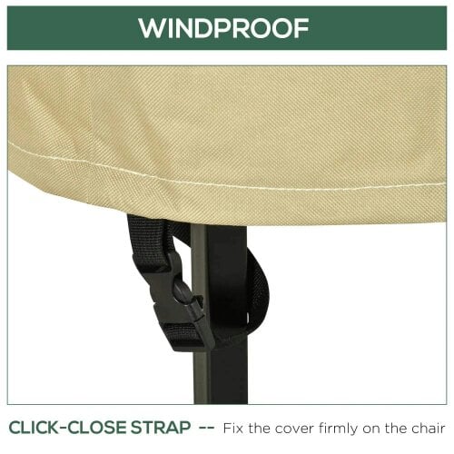 Bobobiy 600D Oxford Cloth Waterproof Furniture Cover Wicker Chairs Garden Patio Rattan Seat Outdoor Protector L70*W90*H115cm