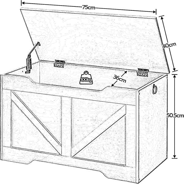 Rafaelo Mobilia Kids Wooden Storage Box White