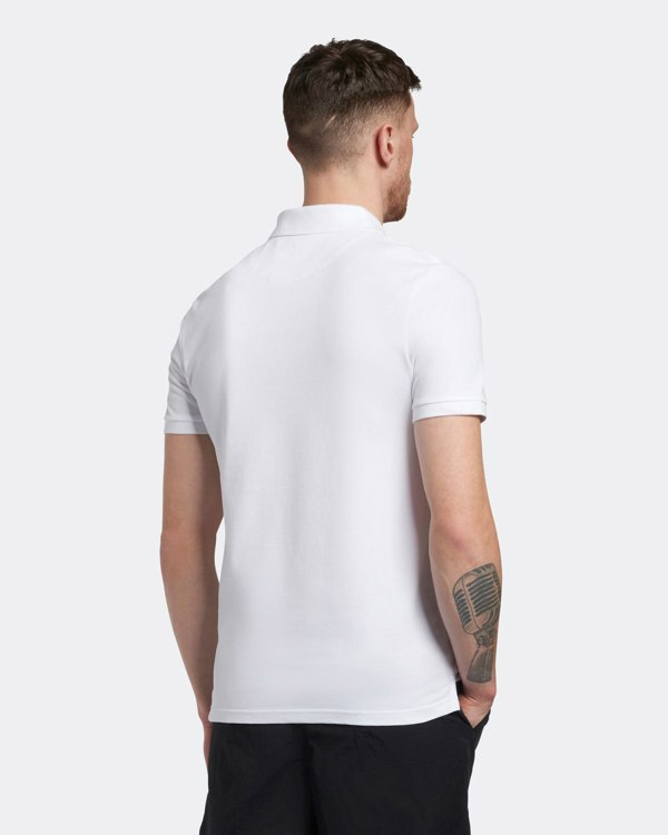 Lyle & Scott Lyle Scott Brand Chest Logo White Polo Shirt