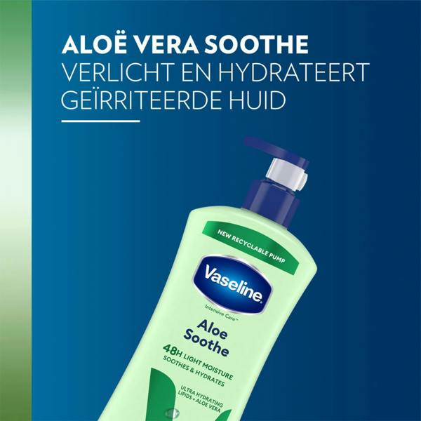 Vaseline Body Lotion Intensive Care Aloe Soothe Soothing Hydration 600ml, 2 Pack