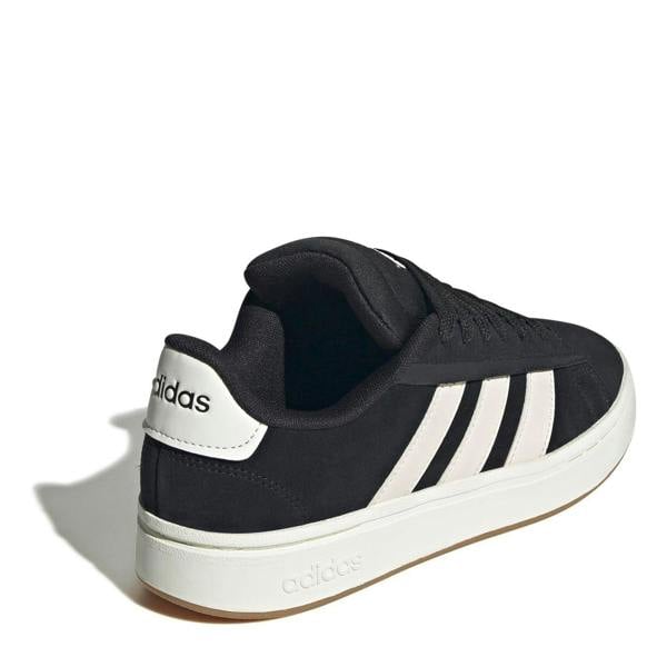 Adidas Womens/Ladies Grand Court Alpha Leather Cloudfoam Trainers - Black/Pink - 