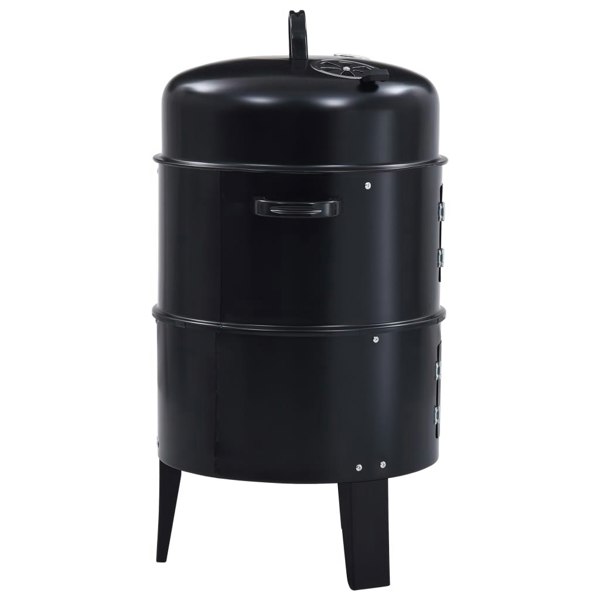 Berkfield 3-in-1 Charcoal Smoker BBQ Grill 40x80 cm