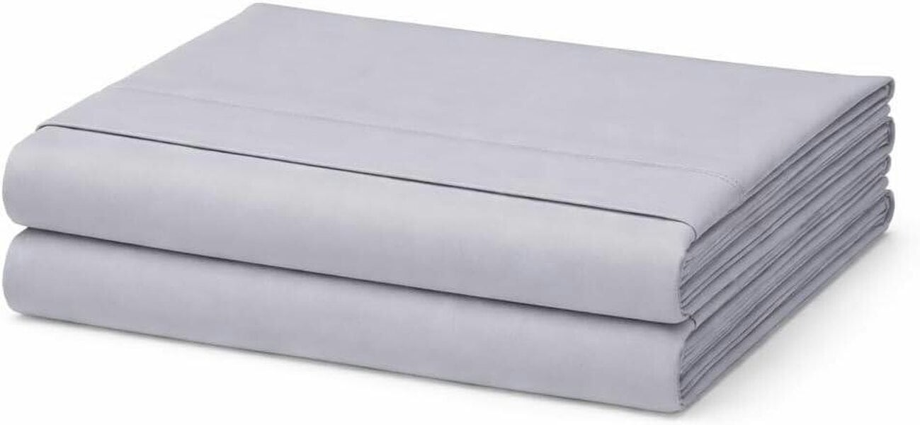 Night Zone Microfibre Flat Sheet – Ultra Soft Breathable Easy Care Bed Sheet - Silver