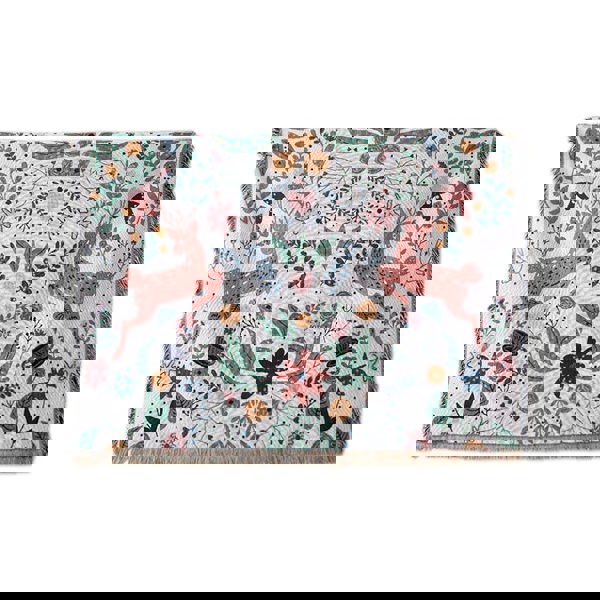 Anyhouz Anycozy Throw Blanket Faux Cashmere Sofa Cover Forest Flower Pattern Tassel Soft Picnic Camping Mat 180*340cm