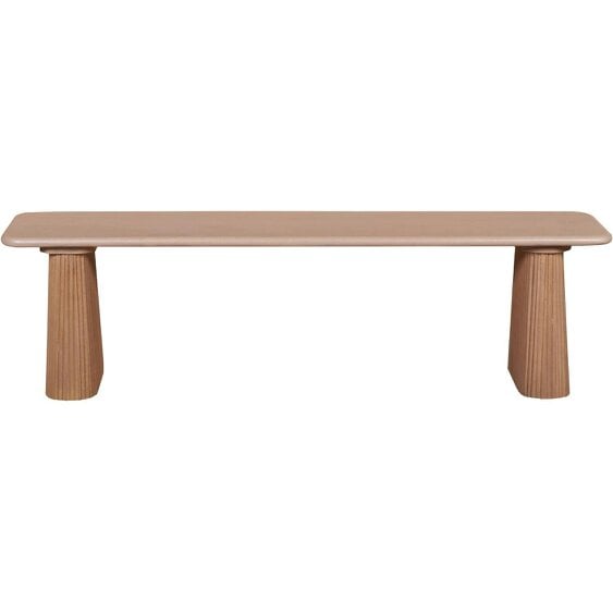 Wyld Haus New Mexico Natural Mango Wood Dining Bench Ribbed Legs